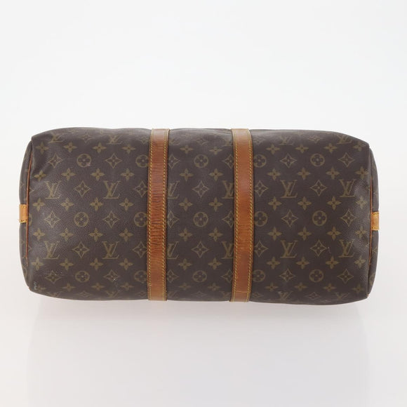 LOUIS VUITTON Monogram Keepall Bandouliere 45 Boston Bag M41418 LV Auth INZ007