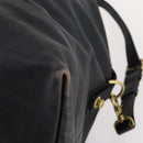 Coach Boston Bag Leather 2way Black Gold Auth INZ009A-9