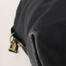 Coach Boston Bag Leather 2way Black Gold Auth INZ009A-15