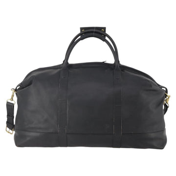 Coach Boston Bag Leather 2way Black Gold Auth INZ009A - 0