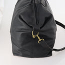 Coach Boston Bag Leather 2way Black Gold Auth INZ009A-4