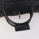 Coach Boston Bag Leather 2way Black Gold Auth INZ009A-7