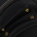 Coach Boston Bag Leather 2way Black Gold Auth INZ009A-8