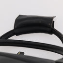 Coach Boston Bag Leather 2way Black Gold Auth INZ009A-14