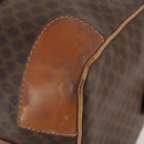 CELINE Macadam Canvas Boston Bag PVC Leather Brown Gold Auth INZ010-9