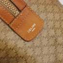 CELINE Macadam Canvas Boston Bag PVC Beige Gold Auth INZ011-17