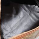 CELINE Macadam Canvas Boston Bag PVC Beige Gold Auth INZ011-11