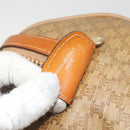 CELINE Macadam Canvas Boston Bag PVC Beige Gold Auth INZ011-12