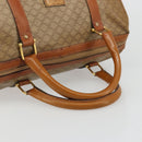 CELINE Macadam Canvas Boston Bag PVC Beige Gold Auth INZ011-7