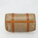 CELINE Macadam Canvas Boston Bag PVC Beige Gold Auth INZ011-5