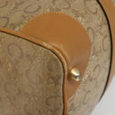 CELINE C Sulky Horse Carriage Hand Bag PVC Beige Gold Auth INZ012-15