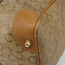 CELINE C Sulky Horse Carriage Hand Bag PVC Beige Gold Auth INZ012-16
