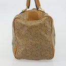CELINE C Sulky Horse Carriage Hand Bag PVC Beige Gold Auth INZ012-3