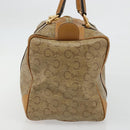 CELINE C Sulky Horse Carriage Hand Bag PVC Beige Gold Auth INZ012-4
