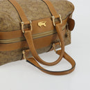 CELINE C Sulky Horse Carriage Hand Bag PVC Beige Gold Auth INZ012-7