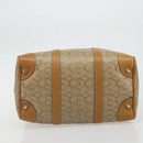 CELINE C Sulky Horse Carriage Hand Bag PVC Beige Gold Auth INZ012-5