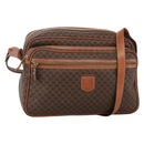 CELINE Macadam Canvas Shoulder Bag PVC Leather Brown Gold Auth INZ013-1