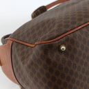 CELINE Macadam Canvas Shoulder Bag PVC Leather Brown Gold Auth INZ013-17