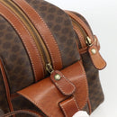 CELINE Macadam Canvas Shoulder Bag PVC Leather Brown Gold Auth INZ013-9