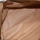 CELINE Macadam Canvas Shoulder Bag PVC Leather Brown Gold Auth INZ013-10