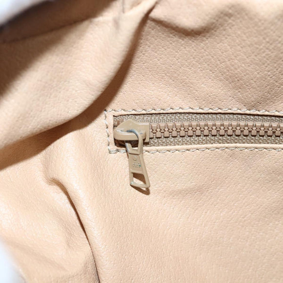 CELINE Macadam Canvas Shoulder Bag PVC Leather Brown Gold Auth INZ013