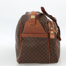 CELINE Macadam Canvas Shoulder Bag PVC Leather Brown Gold Auth INZ013-3