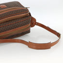 CELINE Macadam Canvas Shoulder Bag PVC Leather Brown Gold Auth INZ013-7