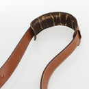 CELINE Macadam Canvas Shoulder Bag PVC Leather Brown Gold Auth INZ013-8