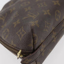 LOUIS VUITTON Monogram Trousse Demi Ronde Cosmetic Pouch M47520 LV Auth INZ014-15