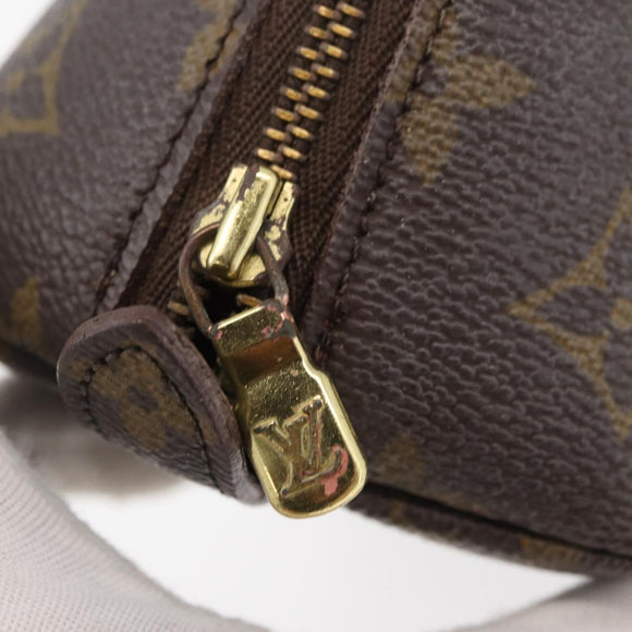 LOUIS VUITTON Monogram Trousse Demi Ronde Cosmetic Pouch M47520 LV Auth INZ014