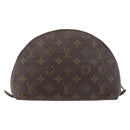 LOUIS VUITTON Monogram Trousse Demi Ronde Cosmetic Pouch M47520 LV Auth INZ014-2