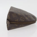 LOUIS VUITTON Monogram Trousse Demi Ronde Cosmetic Pouch M47520 LV Auth INZ014-3