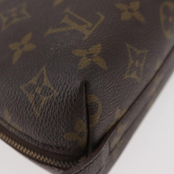 LOUIS VUITTON Monogram Trousse Demi Ronde Cosmetic Pouch M47520 LV Auth INZ014