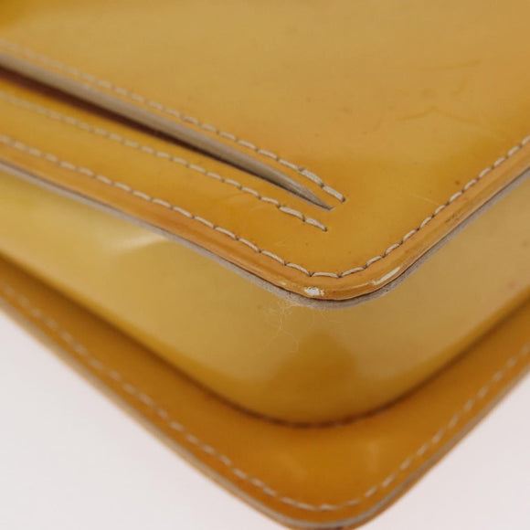 LOUIS VUITTON Monogram Vernis Motto Accessory Pouch Beige M91136 LV Auth INZ016