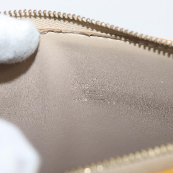 LOUIS VUITTON Monogram Vernis Motto Accessory Pouch Beige M91136 LV Auth INZ016
