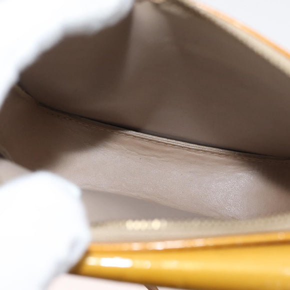 LOUIS VUITTON Monogram Vernis Motto Accessory Pouch Beige M91136 LV Auth INZ016