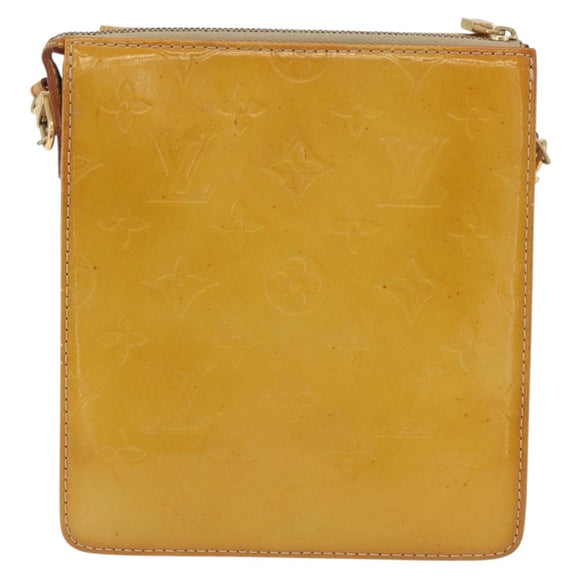 LOUIS VUITTON Monogram Vernis Motto Accessory Pouch Beige M91136 LV Auth INZ016