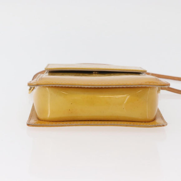 LOUIS VUITTON Monogram Vernis Motto Accessory Pouch Beige M91136 LV Auth INZ016