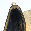 BURBERRY Shoulder Bag Leather Gold Auth INZ018A-19