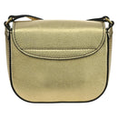 BURBERRY Shoulder Bag Leather Gold Auth INZ018A-2