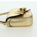 BURBERRY Shoulder Bag Leather Gold Auth INZ018A-3