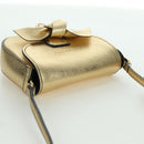 BURBERRY Shoulder Bag Leather Gold Auth INZ018A-6