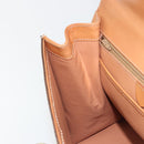 CELINE Macadam Canvas Hand Bag PVC Leather Brown Gold Auth INZ019-20