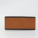 CELINE Macadam Canvas Hand Bag PVC Leather Brown Gold Auth INZ019-5