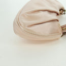 Salvatore Ferragamo Gancini Jeweled handle Pouch Satin Pink Auth INZ020A-4