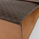 CELINE Macadam Canvas Handtasche PVC Leder Braun Gold Auth INZ026A-9