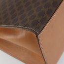CELINE Macadam Canvas Handtasche PVC Leder Braun Gold Auth INZ026A-14