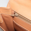 CELINE Macadam Canvas Handtasche PVC Leder Braun Gold Auth INZ026A-20