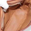 CELINE Macadam Canvas Shoulder Bag PVC Leather Brown Gold Auth INZ030-9