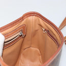 CELINE Macadam Canvas Shoulder Bag PVC Leather Brown Gold Auth INZ030-20
